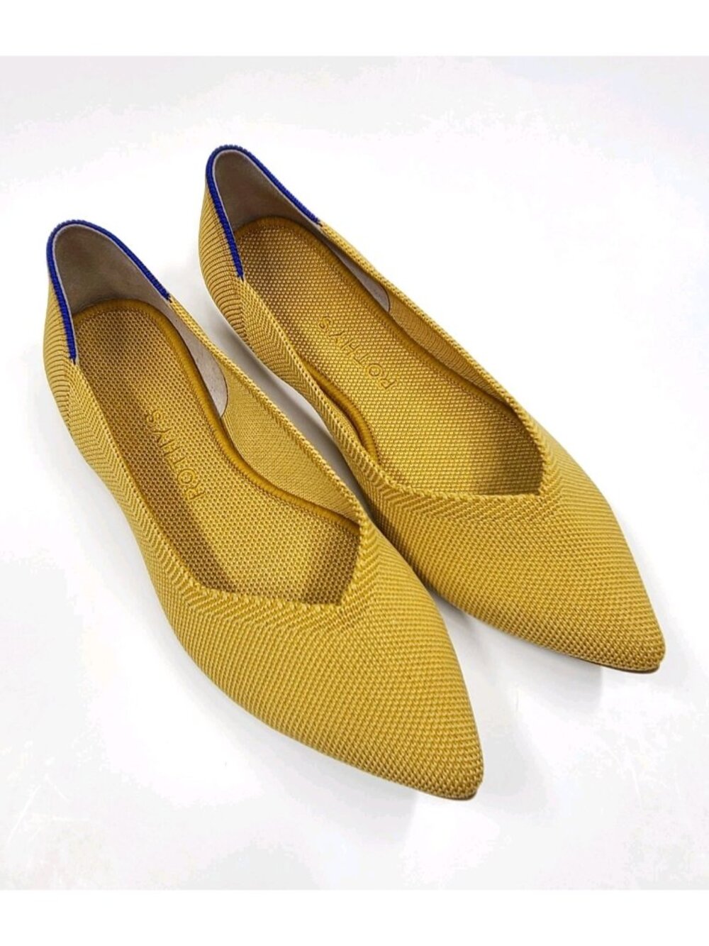 Rothy's The Point Pointed Toe Ballet Flats Marigold Yellow Size US 7 RETIRED